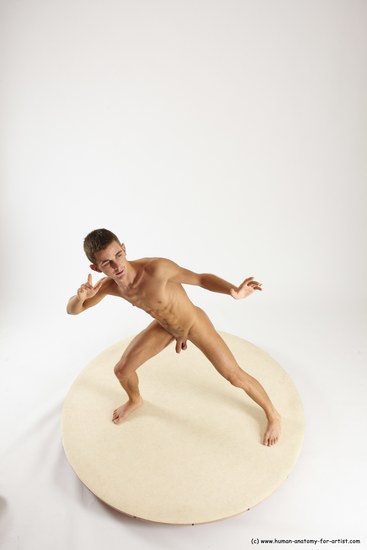 Nude Man White Standing poses - ALL Athletic Short Brown Standing poses - simple Multi angles poses Realistic