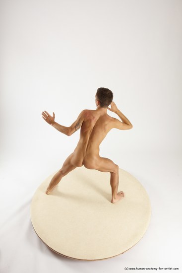 Nude Man White Standing poses - ALL Athletic Short Brown Standing poses - simple Multi angles poses Realistic