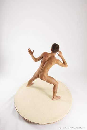 Nude Man White Standing poses - ALL Athletic Short Brown Standing poses - simple Multi angles poses Realistic