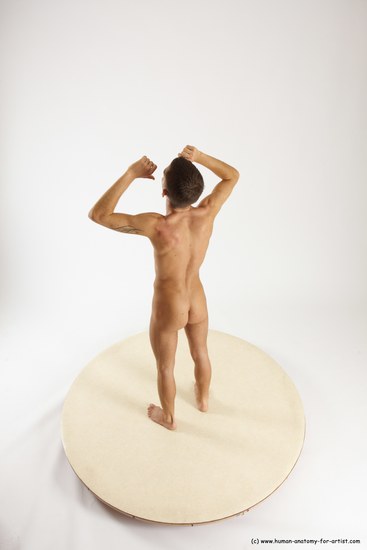 Nude Man White Standing poses - ALL Athletic Short Brown Standing poses - simple Multi angles poses Realistic