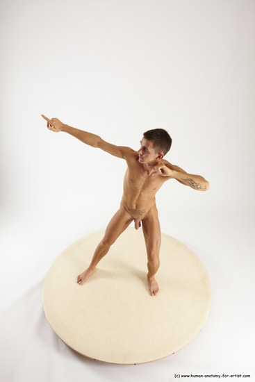 Nude Man White Standing poses - ALL Athletic Short Brown Standing poses - simple Multi angles poses Realistic