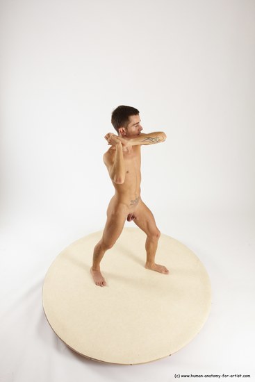 Nude Man White Standing poses - ALL Athletic Short Brown Standing poses - simple Multi angles poses Realistic