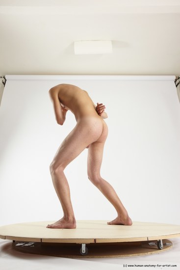 Nude Man White Standing poses - ALL Slim Short Brown Standing poses - simple Multi angles poses Realistic