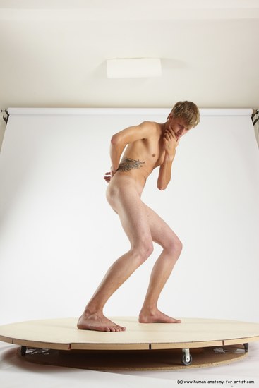 Nude Man White Standing poses - ALL Slim Short Brown Standing poses - simple Multi angles poses Realistic