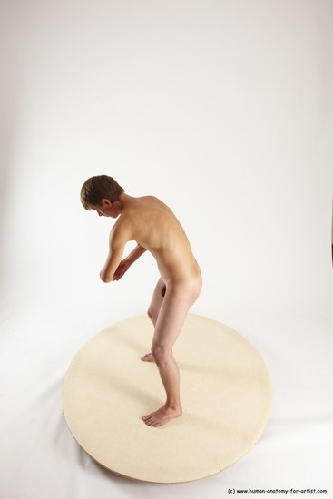 Nude Man White Standing poses - ALL Slim Short Brown Standing poses - simple Multi angles poses Realistic