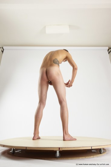 Nude Man White Standing poses - ALL Slim Short Brown Standing poses - simple Multi angles poses Realistic