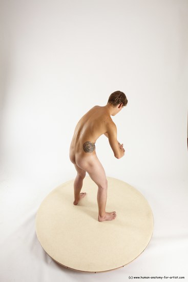 Nude Man White Standing poses - ALL Slim Short Brown Standing poses - simple Multi angles poses Realistic