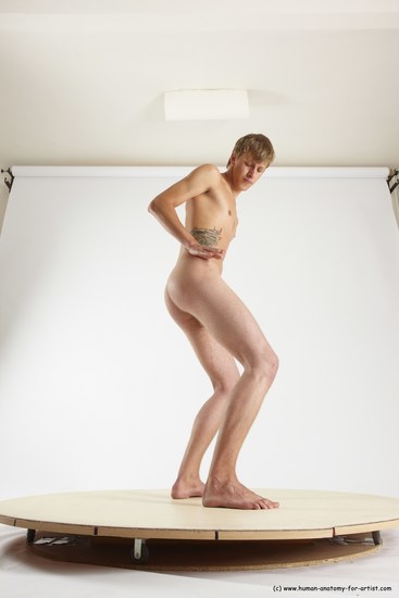 Nude Man White Standing poses - ALL Slim Short Brown Standing poses - simple Multi angles poses Realistic