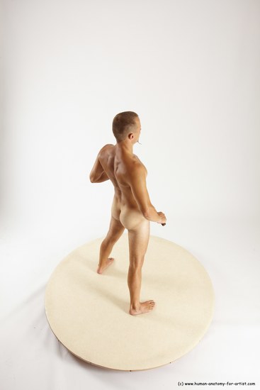 Nude Fighting with axe Man White Standing poses - ALL Slim Short Brown Standing poses - simple Multi angles poses Realistic