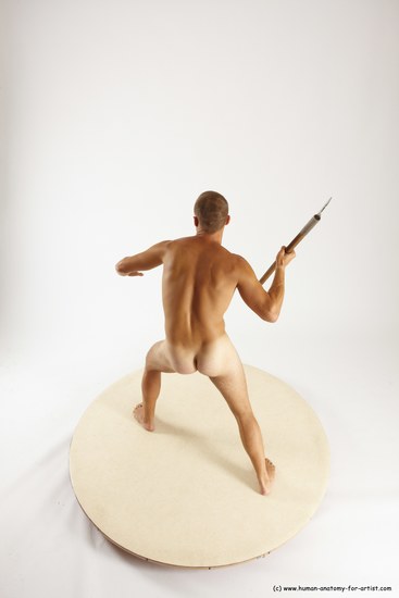 Nude Fighting with axe Man White Standing poses - ALL Slim Short Brown Standing poses - simple Multi angles poses Realistic