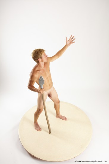 Nude Man White Standing poses - ALL Athletic Short Brown Standing poses - simple Multi angles poses Realistic