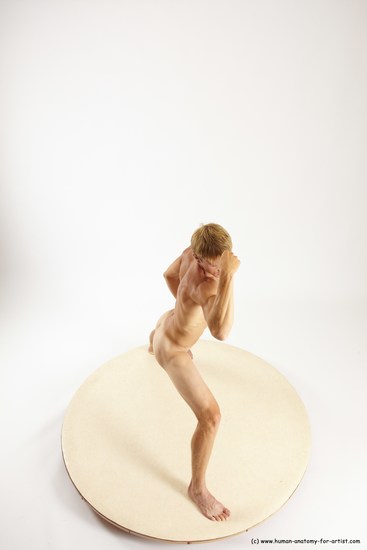 Nude Man White Standing poses - ALL Athletic Short Brown Standing poses - simple Multi angles poses Realistic