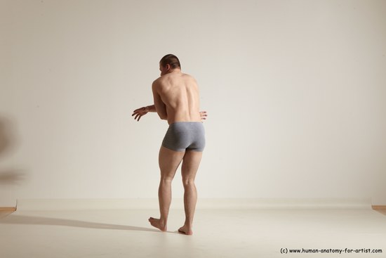 Underwear Martial art Man White Standing poses - ALL Athletic Short Brown Standing poses - simple Dynamic poses Academic