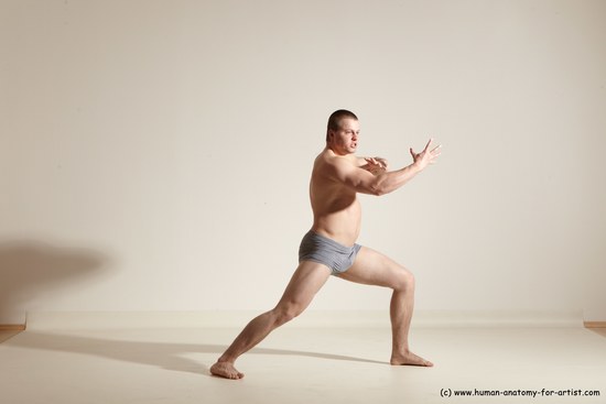 Underwear Martial art Man White Standing poses - ALL Athletic Short Brown Standing poses - simple Dynamic poses Academic