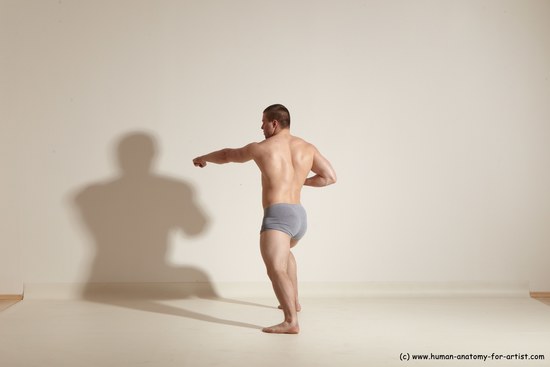 Underwear Martial art Man White Standing poses - ALL Athletic Short Brown Standing poses - simple Dynamic poses Academic