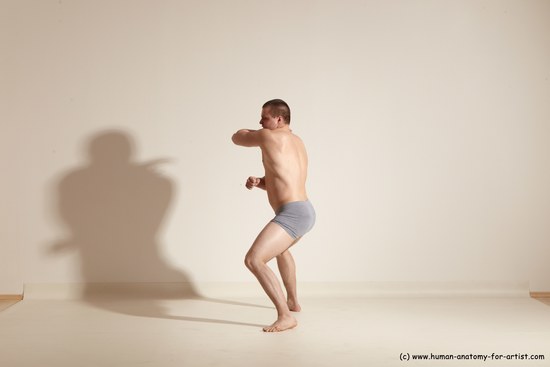 Underwear Martial art Man White Standing poses - ALL Athletic Short Brown Standing poses - simple Dynamic poses Academic