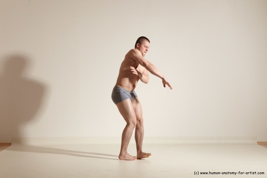 Underwear Martial art Man White Standing poses - ALL Athletic Short Brown Standing poses - simple Dynamic poses Academic