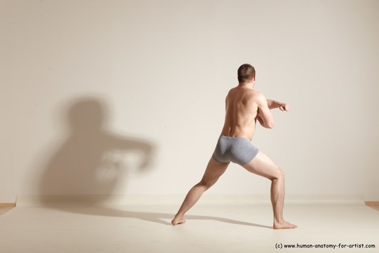 Underwear Martial art Man White Standing poses - ALL Athletic Short Brown Standing poses - simple Dynamic poses Academic