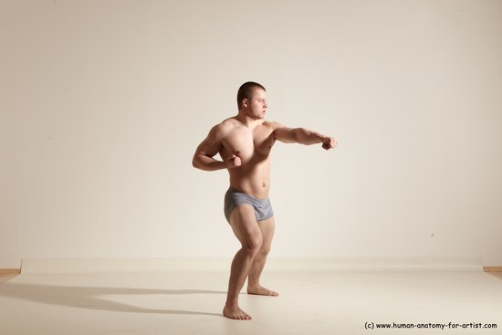 Underwear Martial art Man White Standing poses - ALL Athletic Short Brown Standing poses - simple Dynamic poses Academic