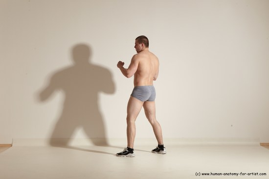 Underwear Martial art Man White Standing poses - ALL Athletic Short Brown Standing poses - simple Dynamic poses Academic