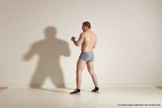 Underwear Martial art Man White Standing poses - ALL Athletic Short Brown Standing poses - simple Dynamic poses Academic