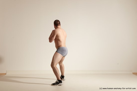 Underwear Martial art Man White Standing poses - ALL Athletic Short Brown Standing poses - simple Dynamic poses Academic