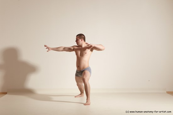 Underwear Martial art Man White Standing poses - ALL Athletic Short Brown Standing poses - simple Dynamic poses Academic