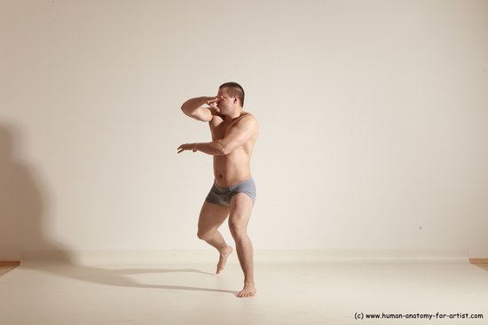 Underwear Martial art Man White Standing poses - ALL Athletic Short Brown Standing poses - simple Dynamic poses Academic