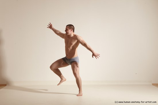 Underwear Martial art Man White Standing poses - ALL Athletic Short Brown Standing poses - simple Dynamic poses Academic