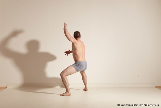 Underwear Martial art Man White Standing poses - ALL Athletic Short Brown Standing poses - simple Dynamic poses Academic