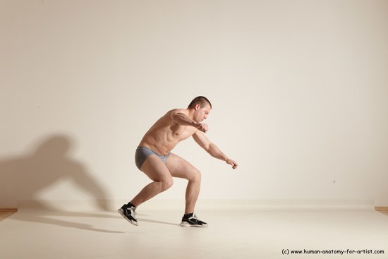 Underwear Martial art Man White Standing poses - ALL Athletic Short Brown Standing poses - simple Dynamic poses Academic