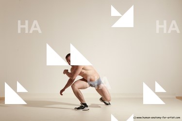 Underwear Martial art Man White Standing poses - ALL Athletic Short Brown Standing poses - simple Dynamic poses Academic