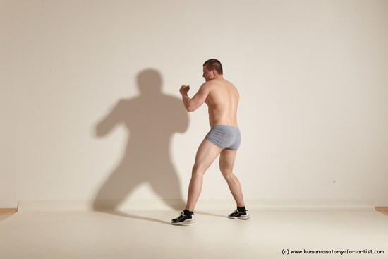 Underwear Martial art Man White Standing poses - ALL Athletic Short Brown Standing poses - simple Dynamic poses Academic