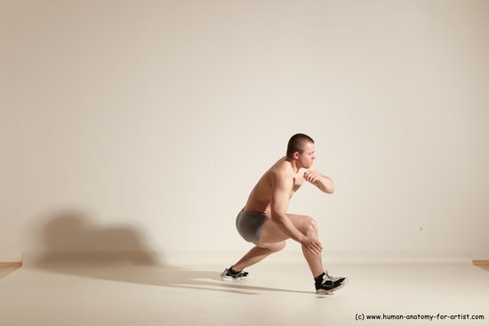 Underwear Martial art Man White Standing poses - ALL Athletic Short Brown Standing poses - simple Dynamic poses Academic