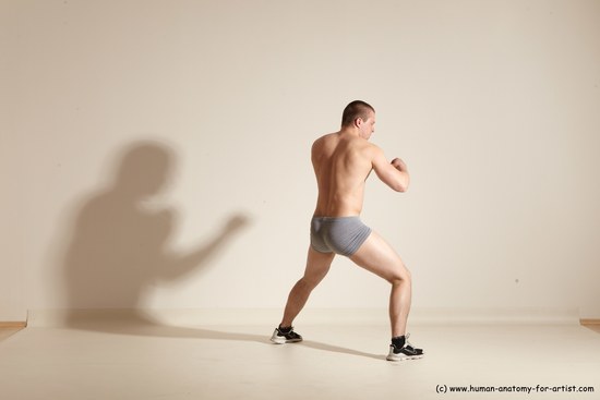 Underwear Martial art Man White Standing poses - ALL Athletic Short Brown Standing poses - simple Dynamic poses Academic