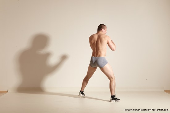 Underwear Martial art Man White Standing poses - ALL Athletic Short Brown Standing poses - simple Dynamic poses Academic