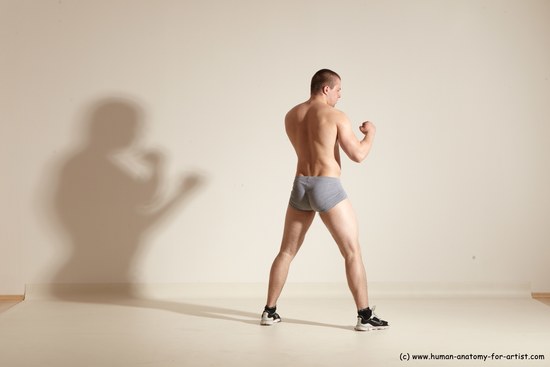 Underwear Martial art Man White Standing poses - ALL Athletic Short Brown Standing poses - simple Dynamic poses Academic