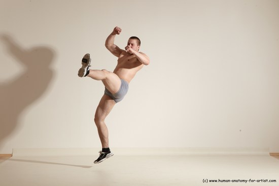 Underwear Martial art Man White Standing poses - ALL Athletic Short Brown Standing poses - simple Dynamic poses Academic