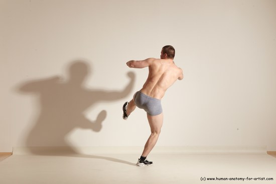 Underwear Martial art Man White Standing poses - ALL Athletic Short Brown Standing poses - simple Dynamic poses Academic