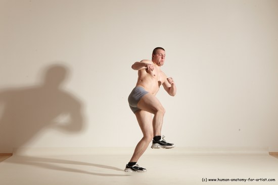 Underwear Martial art Man White Standing poses - ALL Athletic Short Brown Standing poses - simple Dynamic poses Academic