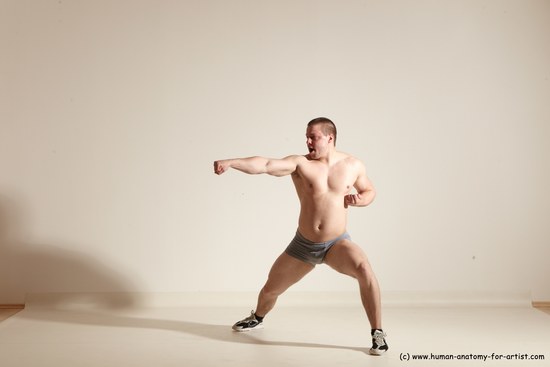 Underwear Martial art Man White Standing poses - ALL Athletic Short Brown Standing poses - simple Dynamic poses Academic