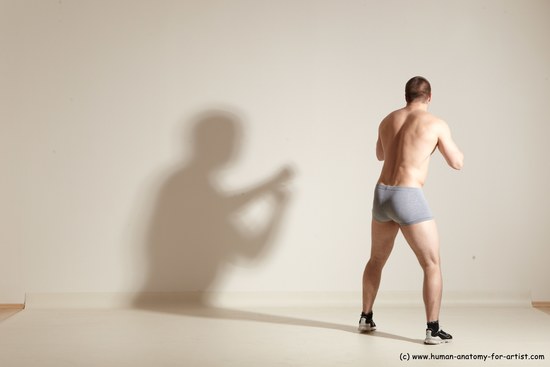 Underwear Martial art Man White Standing poses - ALL Athletic Short Brown Standing poses - simple Dynamic poses Academic