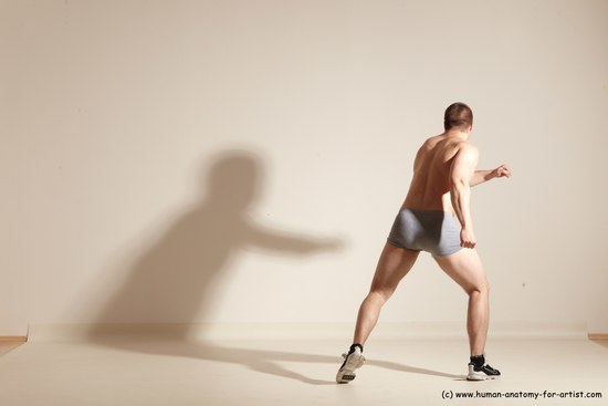 Underwear Martial art Man White Standing poses - ALL Athletic Short Brown Standing poses - simple Dynamic poses Academic