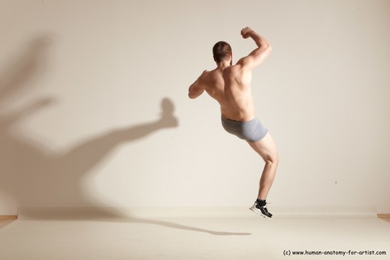 Underwear Martial art Man White Standing poses - ALL Athletic Short Brown Standing poses - simple Dynamic poses Academic