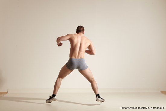 Underwear Martial art Man White Standing poses - ALL Athletic Short Brown Standing poses - simple Dynamic poses Academic