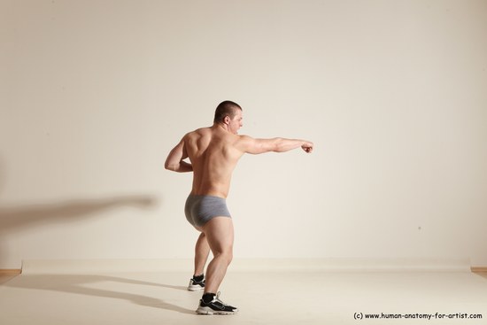 Underwear Martial art Man White Standing poses - ALL Athletic Short Brown Standing poses - simple Dynamic poses Academic