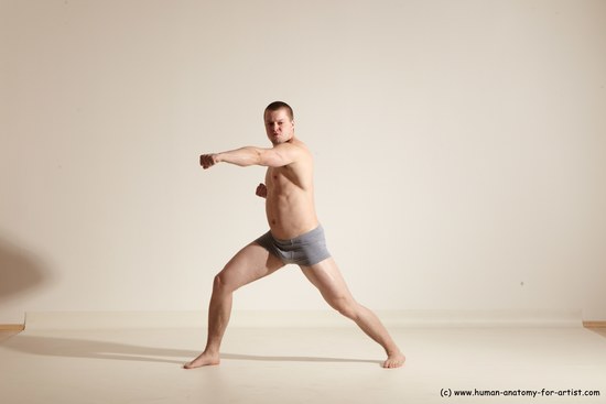 Underwear Martial art Man White Standing poses - ALL Athletic Short Brown Standing poses - simple Dynamic poses Academic