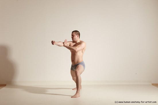 Underwear Martial art Man White Standing poses - ALL Athletic Short Brown Standing poses - simple Dynamic poses Academic