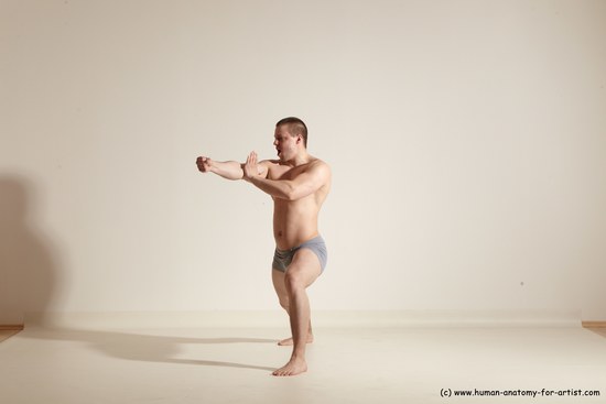 Underwear Martial art Man White Standing poses - ALL Athletic Short Brown Standing poses - simple Dynamic poses Academic