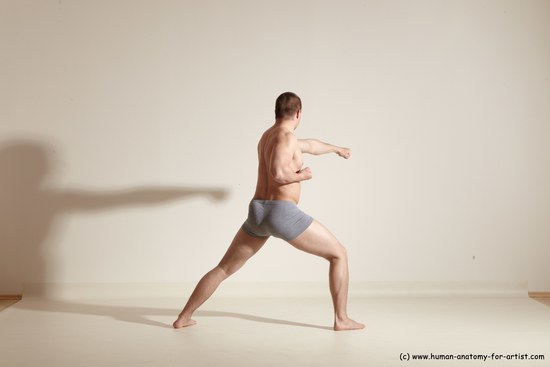Underwear Martial art Man White Standing poses - ALL Athletic Short Brown Standing poses - simple Dynamic poses Academic